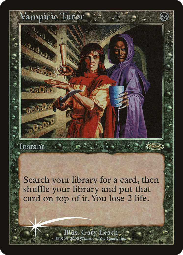 Vampiric Tutor (G00-002) - Judge Gift Cards 2000 Foil - Premium MTG Single from Wizards of the Coast - Just $43.58! Shop now at Game Crave Tournament Store