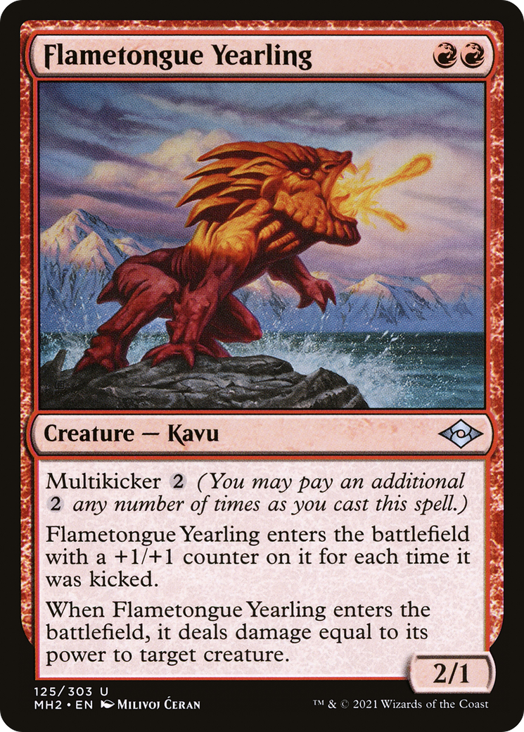 Flametongue Yearling (MH2-125) - Modern Horizons 2 - Premium MTG Single from Wizards of the Coast - Just $0.08! Shop now at Game Crave Tournament Store