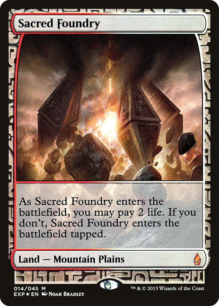 Sacred Foundry (EXP-014) - Zendikar Expeditions Foil - Premium MTG Single from Wizards of the Coast - Just $17.12! Shop now at Game Crave Tournament Store