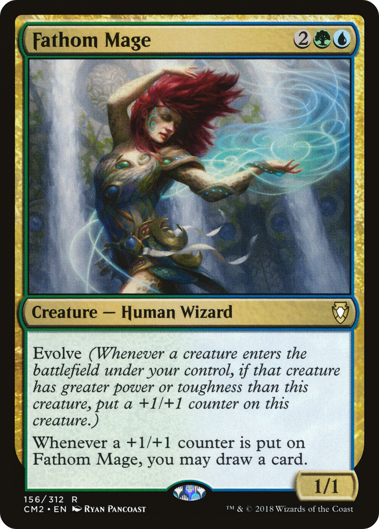 Fathom Mage (CM2-156) - Commander Anthology Volume II - Premium MTG Single from Wizards of the Coast - Just $0.10! Shop now at Game Crave Tournament Store
