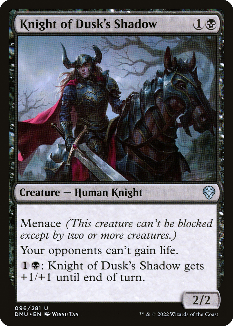 Knight of Dusk's Shadow (DMU-096) - Dominaria United - Premium MTG Single from Wizards of the Coast - Just $0.26! Shop now at Game Crave Tournament Store