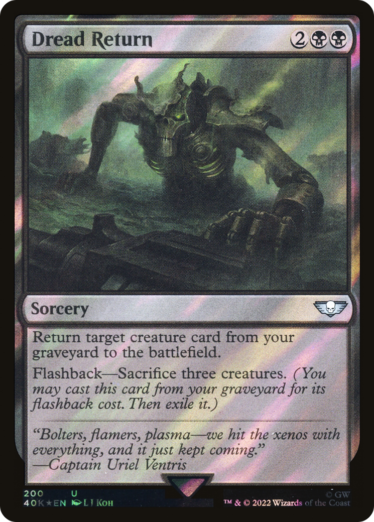 Dread Return (40K-200★) - Warhammer 40,000 Commander Foil - Premium MTG Single from Wizards of the Coast - Just $0.43! Shop now at Game Crave Tournament Store