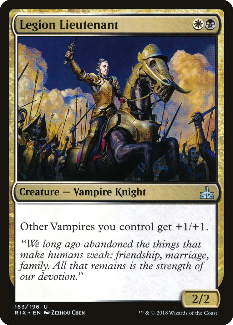 Legion Lieutenant (RIX-163) - Rivals of Ixalan - Premium MTG Single from Wizards of the Coast - Just $0.08! Shop now at Game Crave Tournament Store