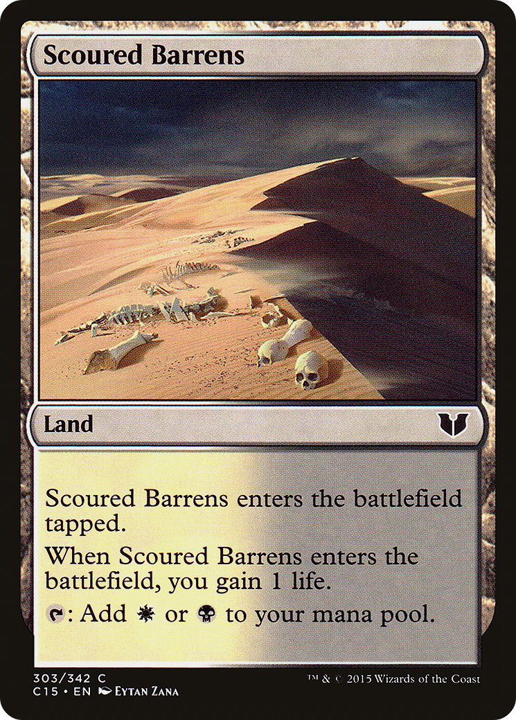 Scoured Barrens (C15-303) - Commander 2015 - Premium MTG Single from Wizards of the Coast - Just $0.08! Shop now at Game Crave Tournament Store