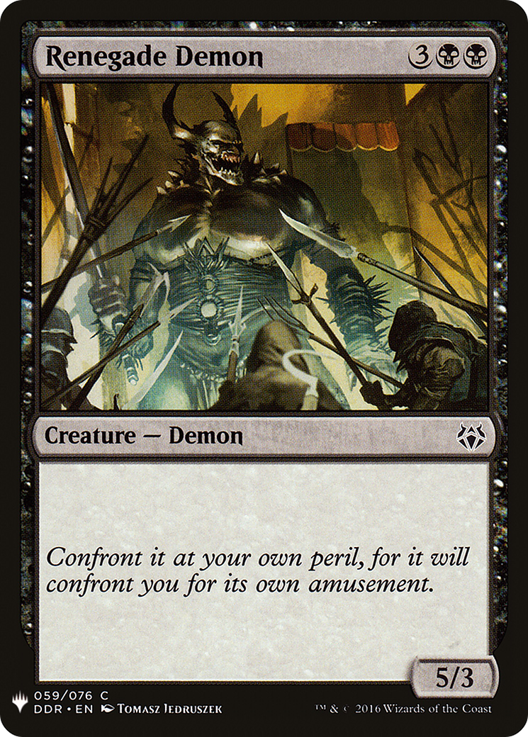 Renegade Demon (MB1-752) - Mystery Booster - Premium MTG Single from Wizards of the Coast - Just $0.08! Shop now at Game Crave Tournament Store