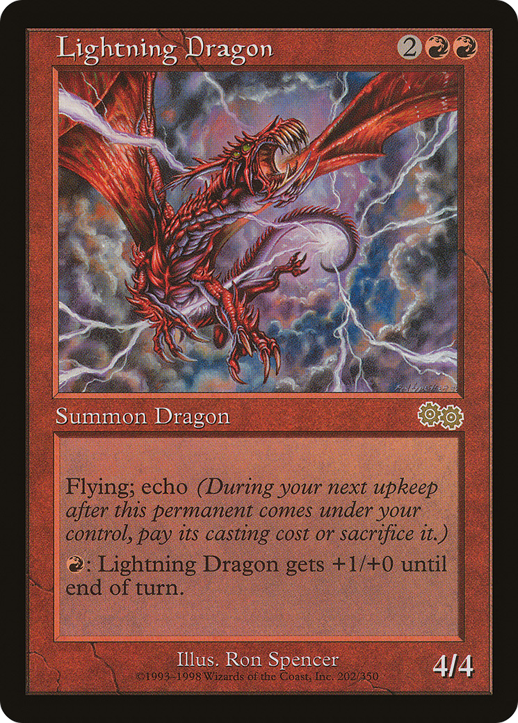 Lightning Dragon (USG-202) - Urza's Saga - Premium MTG Single from Wizards of the Coast - Just $4.22! Shop now at Game Crave Tournament Store