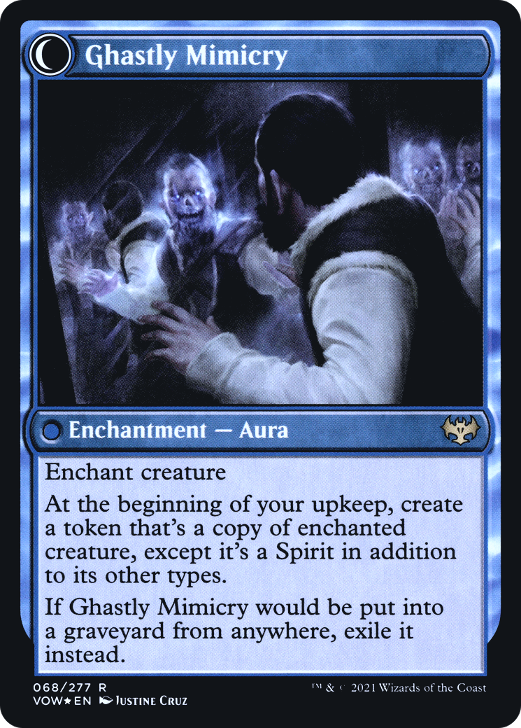 Mirrorhall Mimic // Ghastly Mimicry (PVOW-68S) - Innistrad: Crimson Vow Promos: (Double Faced Transform) Foil - Premium MTG Single from Wizards of the Coast - Just $0.37! Shop now at Game Crave Tournament Store