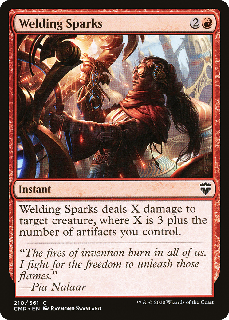Welding Sparks (CMR-210) - Commander Legends Foil - Premium MTG Single from Wizards of the Coast - Just $0.25! Shop now at Game Crave Tournament Store