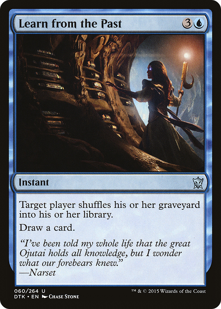 Learn from the Past (DTK-060) - Dragons of Tarkir - Premium MTG Single from Wizards of the Coast - Just $0.25! Shop now at Game Crave Tournament Store