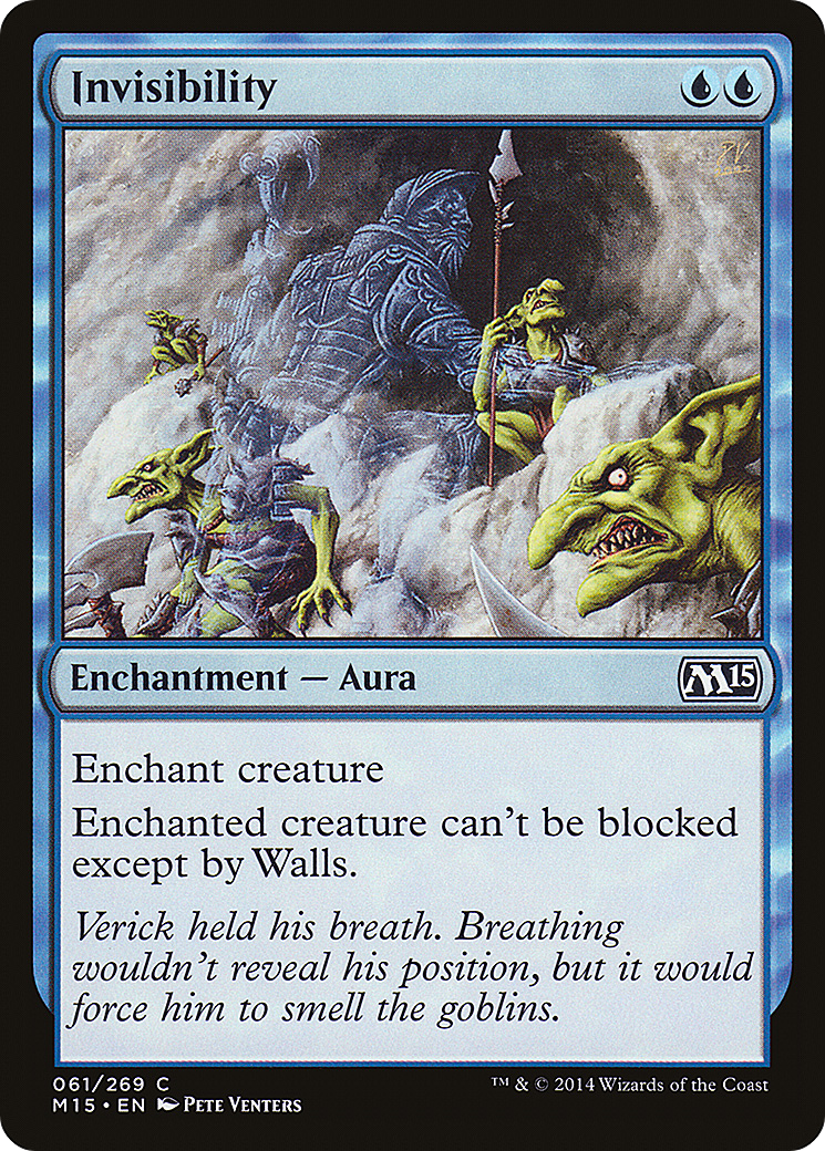 Invisibility (M15-061) - Magic 2015 Foil - Premium MTG Single from Wizards of the Coast - Just $0.08! Shop now at Game Crave Tournament Store