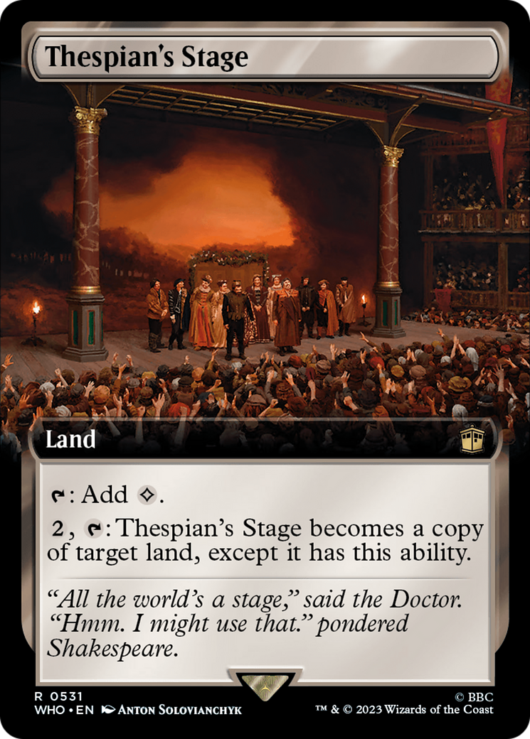 Thespian's Stage (WHO-531) - Doctor Who: (Extended Art) - Premium MTG Single from Wizards of the Coast - Just $0.36! Shop now at Game Crave Tournament Store