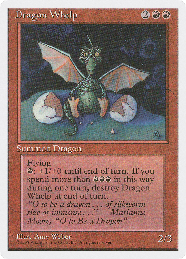 Dragon Whelp (4ED-186) - Fourth Edition - Premium MTG Single from Wizards of the Coast - Just $0.25! Shop now at Game Crave Tournament Store