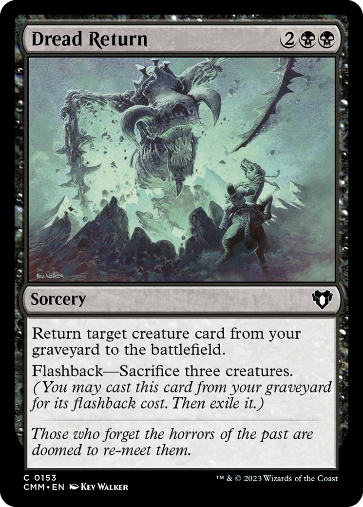 Dread Return (CMM-153) - Commander Masters - Premium MTG Single from Wizards of the Coast - Just $0.08! Shop now at Game Crave Tournament Store