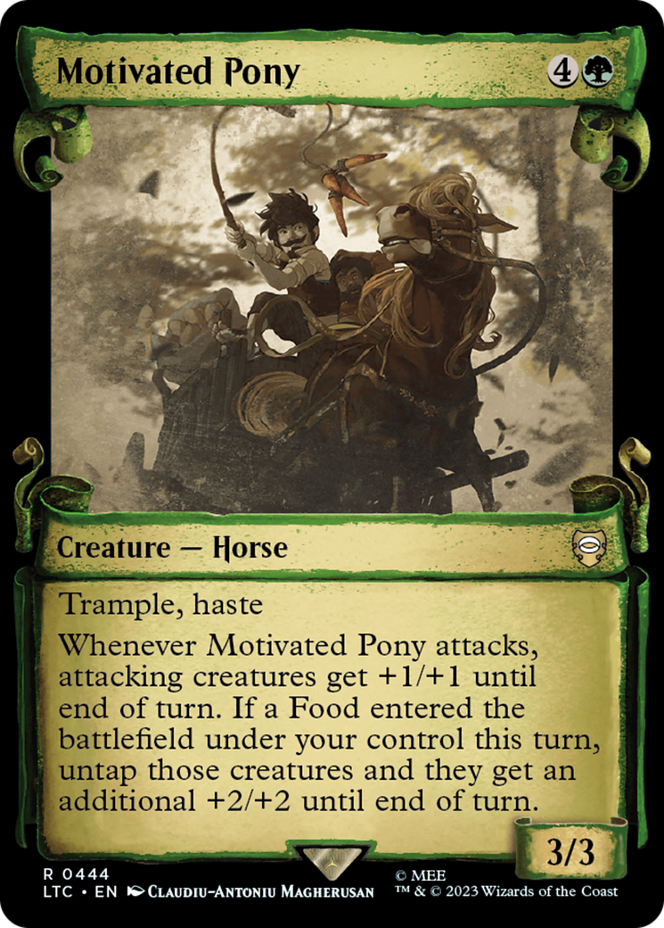 Motivated Pony (LTC-444) - Tales of Middle-earth Commander: (Showcase) - Premium MTG Single from Wizards of the Coast - Just $0.08! Shop now at Game Crave Tournament Store