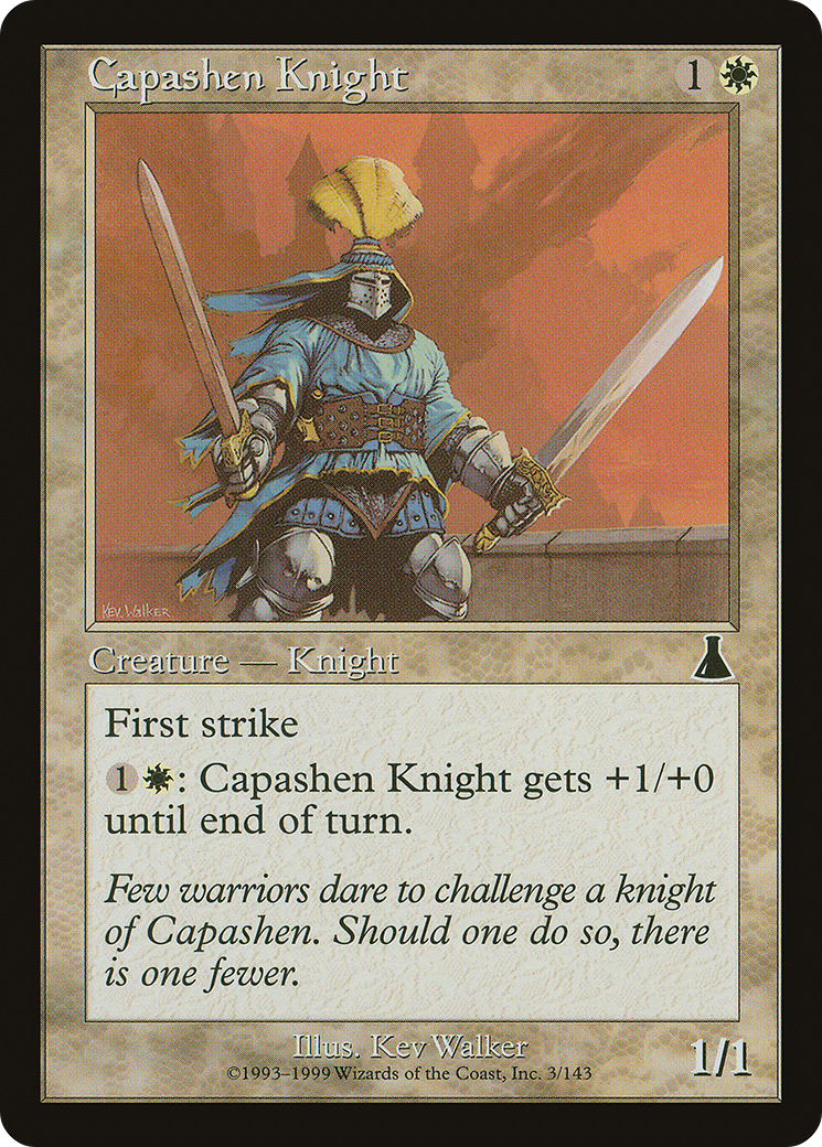Capashen Knight (UDS-003) - Urza's Destiny Foil - Premium MTG Single from Wizards of the Coast - Just $0.81! Shop now at Game Crave Tournament Store
