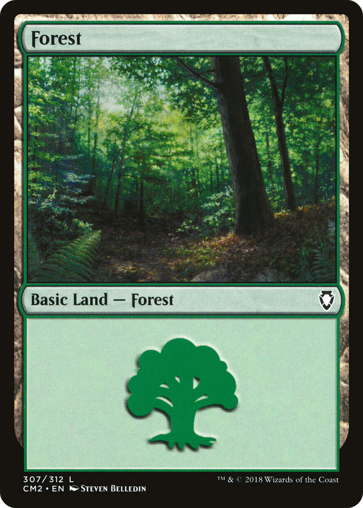 Forest (CM2-307) - Commander Anthology Volume II - Premium MTG Single from Wizards of the Coast - Just $0.25! Shop now at Game Crave Tournament Store