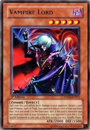 Vampire Lord (DPKB-EN013) - Duelist Pack: Kaiba Unlimited - Premium Yugioh Single from Konami - Just $0.25! Shop now at Game Crave Tournament Store
