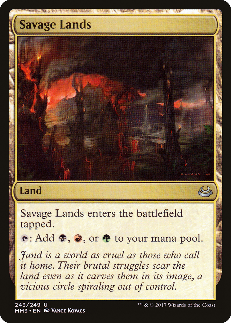 Savage Lands (MM3-243) - Modern Masters 2017 - Premium MTG Single from Wizards of the Coast - Just $0.14! Shop now at Game Crave Tournament Store
