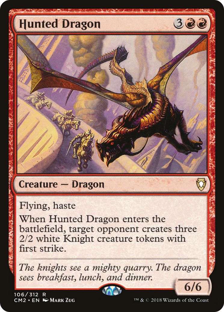 Hunted Dragon (CM2-106) - Commander Anthology Volume II - Premium MTG Single from Wizards of the Coast - Just $0.17! Shop now at Game Crave Tournament Store