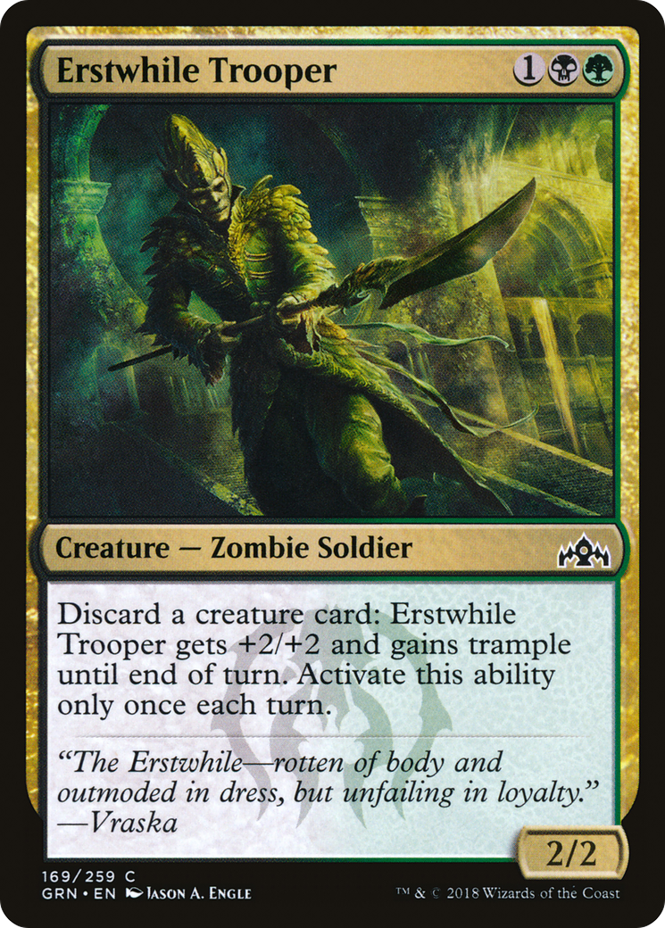 Erstwhile Trooper (GRN-169) - Guilds of Ravnica Foil - Premium MTG Single from Wizards of the Coast - Just $0.08! Shop now at Game Crave Tournament Store
