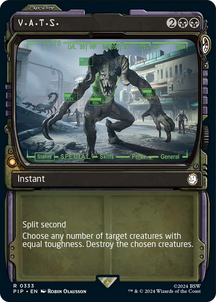 V.A.T.S. (PIP-333) - Fallout: (Showcase) Foil - Premium MTG Single from Wizards of the Coast - Just $0.88! Shop now at Game Crave Tournament Store