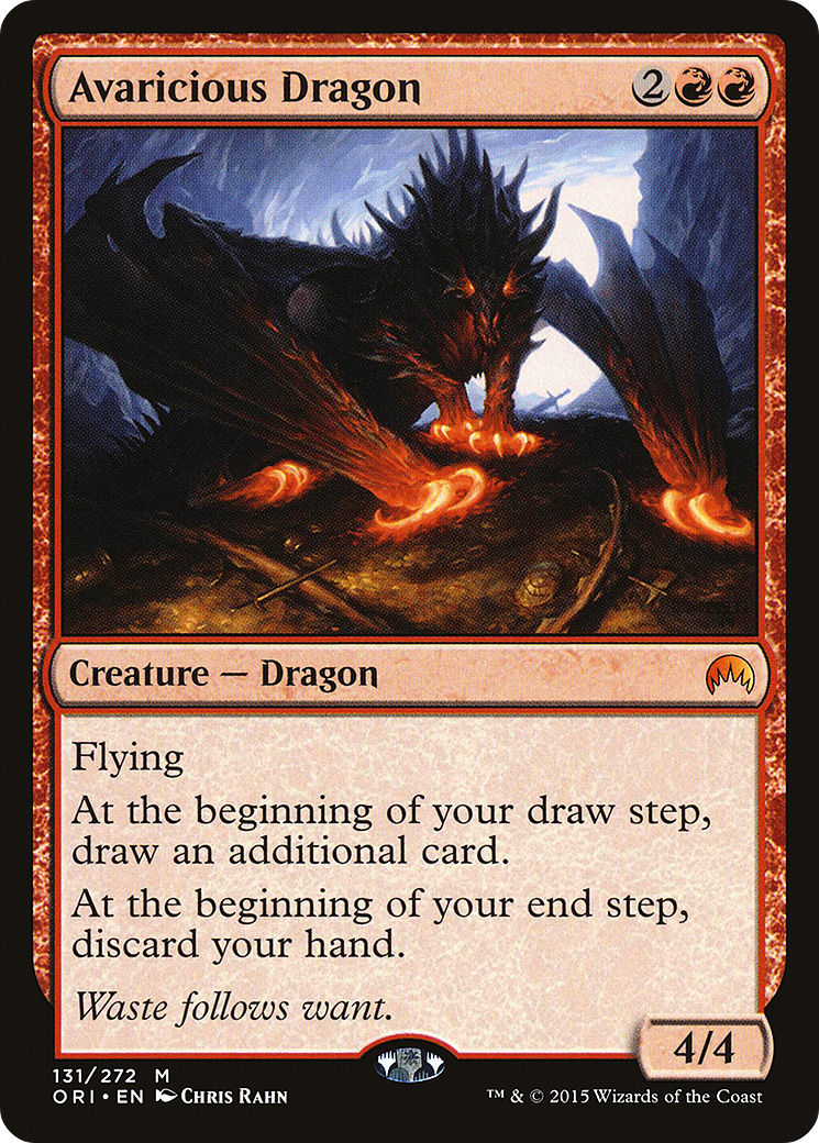 Avaricious Dragon (ORI-131) - Magic Origins - Premium MTG Single from Wizards of the Coast - Just $1.49! Shop now at Game Crave Tournament Store