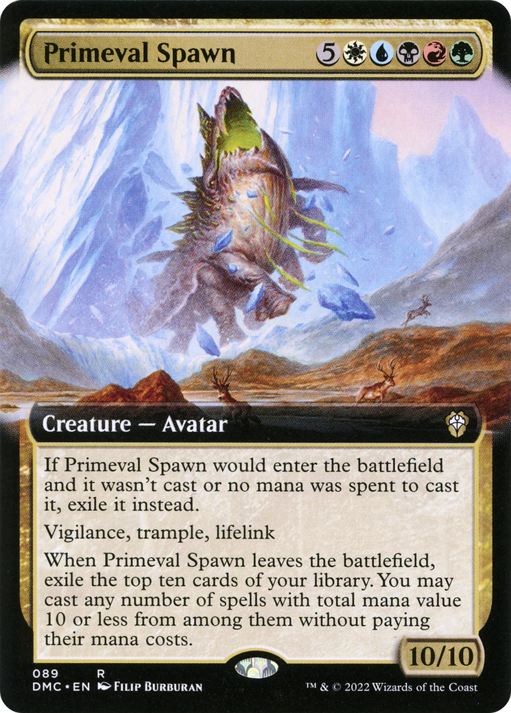 Primeval Spawn (DMC-089) - Dominaria United Commander: (Extended Art) - Premium MTG Single from Wizards of the Coast - Just $0.31! Shop now at Game Crave Tournament Store