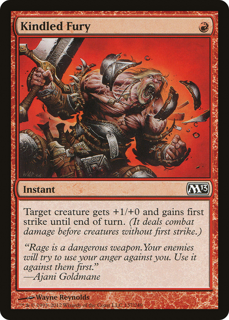 Kindled Fury (M13-137) - Magic 2013 - Premium MTG Single from Wizards of the Coast - Just $0.25! Shop now at Game Crave Tournament Store