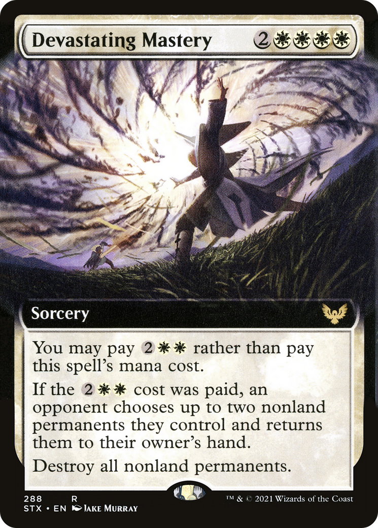 Devastating Mastery (STX-288) - Strixhaven: School of Mages: (Extended Art) Foil - Premium MTG Single from Wizards of the Coast - Just $0.09! Shop now at Game Crave Tournament Store