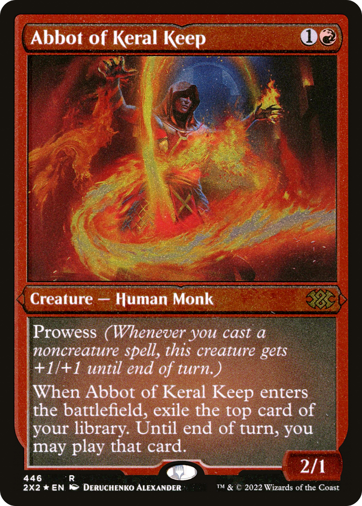 Abbot of Keral Keep (2X2-446) - Double Masters 2022 Etched Foil - Premium MTG Single from Wizards of the Coast - Just $0.17! Shop now at Game Crave Tournament Store