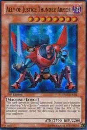 Ally of Justice Thunder Armor (HA02-EN021) - Hidden Arsenal 2 1st Edition - Premium Yugioh Single from Konami - Just $0.25! Shop now at Game Crave Tournament Store