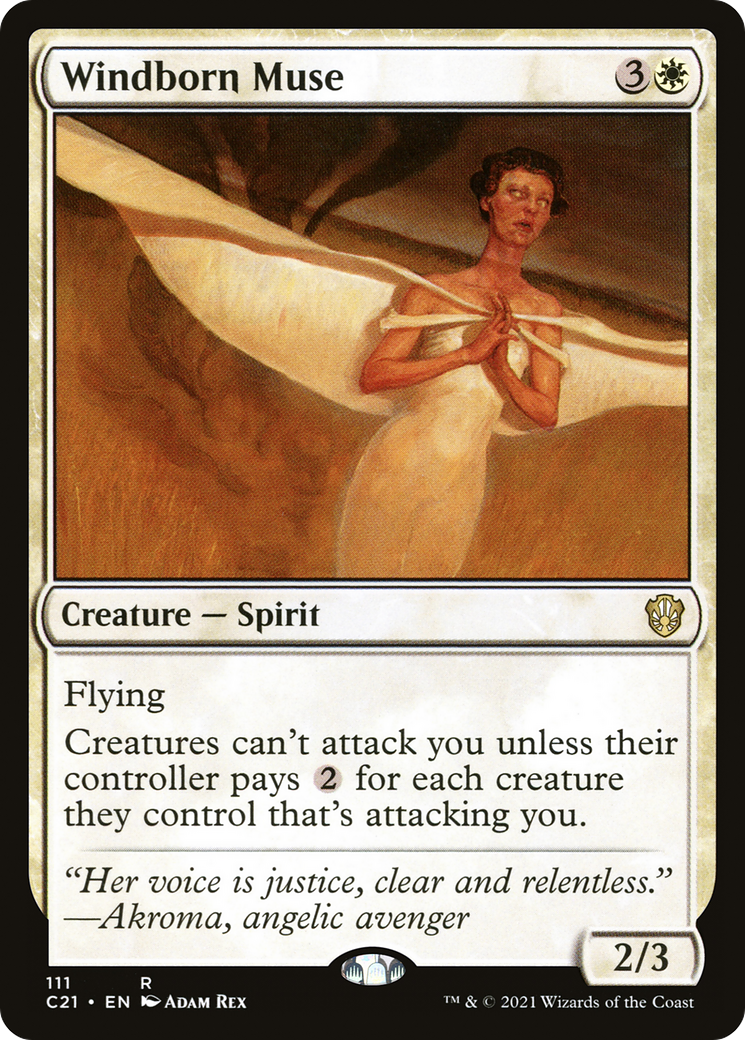 Windborn Muse (C21-111) - Commander 2021 - Premium MTG Single from Wizards of the Coast - Just $0.10! Shop now at Game Crave Tournament Store