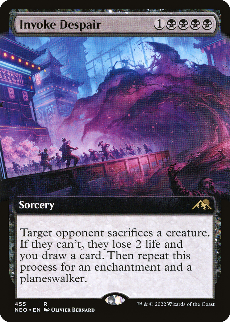 Invoke Despair (NEO-455) - Kamigawa: Neon Dynasty: (Extended Art) Foil - Premium MTG Single from Wizards of the Coast - Just $0.23! Shop now at Game Crave Tournament Store