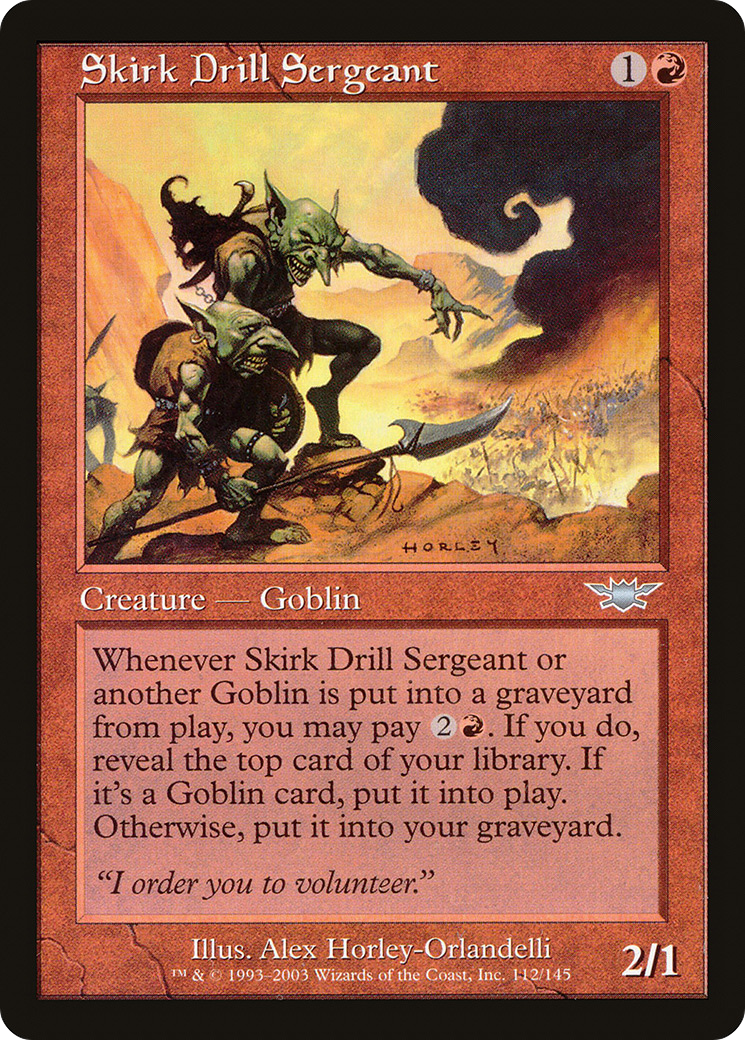 Skirk Drill Sergeant (LGN-112) - Legions - Premium MTG Single from Wizards of the Coast - Just $0.08! Shop now at Game Crave Tournament Store