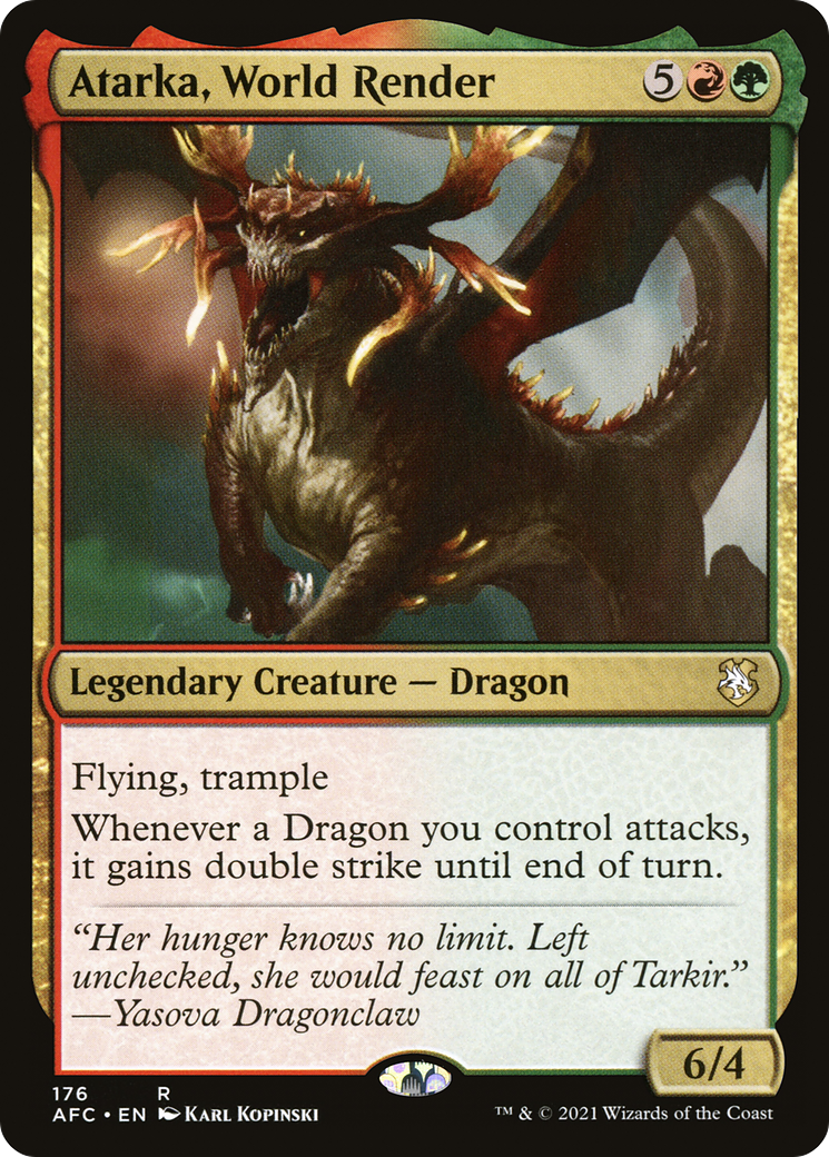 Atarka, World Render (AFC-176) - Forgotten Realms Commander - Premium MTG Single from Wizards of the Coast - Just $0.43! Shop now at Game Crave Tournament Store