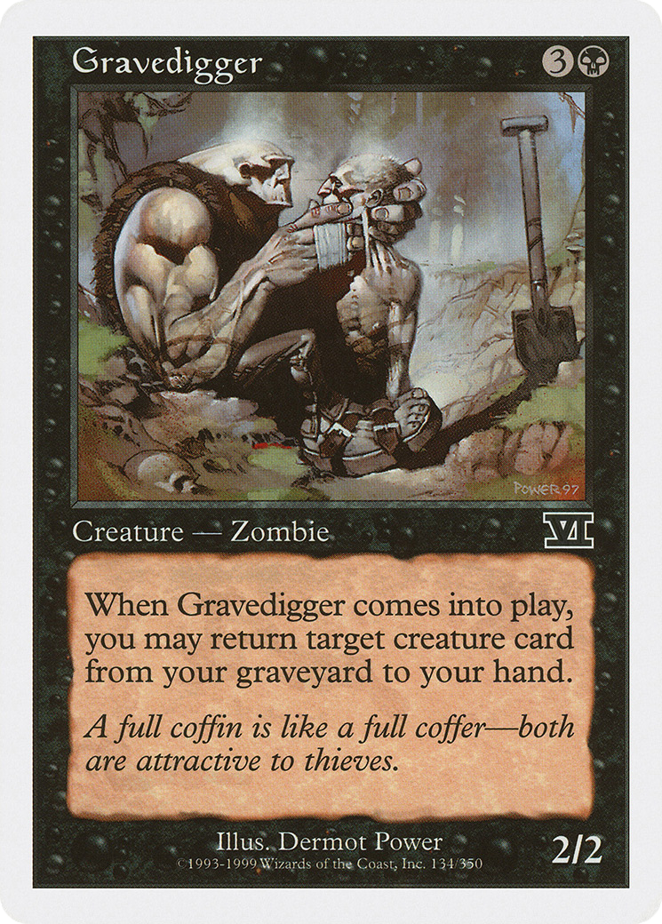 Gravedigger (6ED-134) - Classic Sixth Edition - Premium MTG Single from Wizards of the Coast - Just $0.25! Shop now at Game Crave Tournament Store