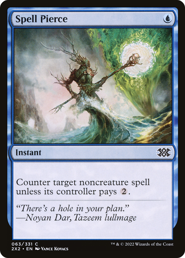 Spell Pierce (2X2-063) - Double Masters 2022 Foil - Premium MTG Single from Wizards of the Coast - Just $0.25! Shop now at Game Crave Tournament Store