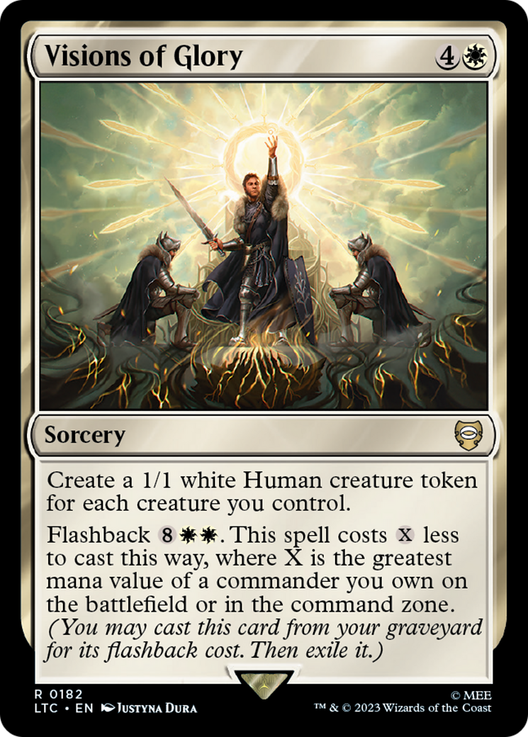 Visions of Glory (LTC-182) - Tales of Middle-earth Commander - Premium MTG Single from Wizards of the Coast - Just $0.08! Shop now at Game Crave Tournament Store
