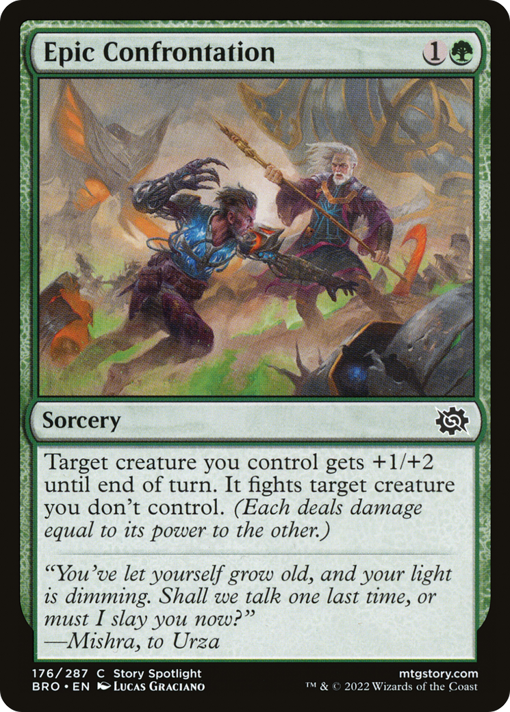 Epic Confrontation (BRO-176) - The Brothers' War Foil - Premium MTG Single from Wizards of the Coast - Just $0.25! Shop now at Game Crave Tournament Store