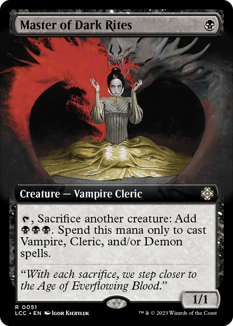 Master of Dark Rites (LCC-051) - The Lost Caverns of Ixalan Commander: (Extended Art) - Premium MTG Single from Wizards of the Coast - Just $2.17! Shop now at Game Crave Tournament Store