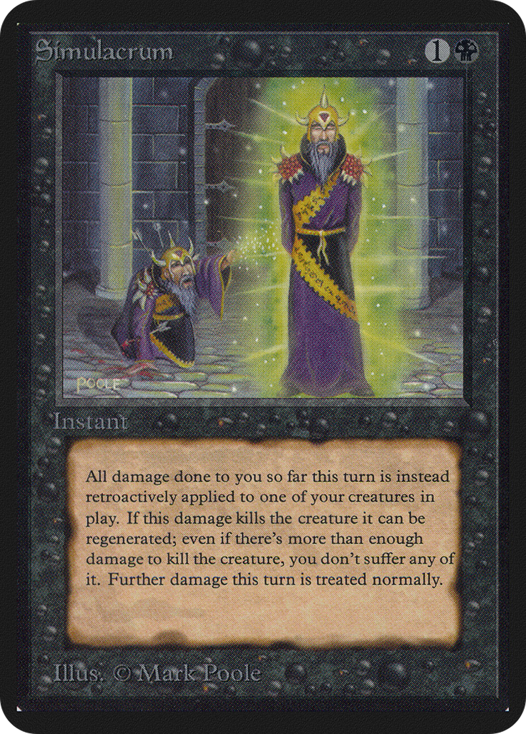 Simulacrum (LEA-128) - Limited Edition Alpha - Premium MTG Single from Wizards of the Coast - Just $20.82! Shop now at Game Crave Tournament Store