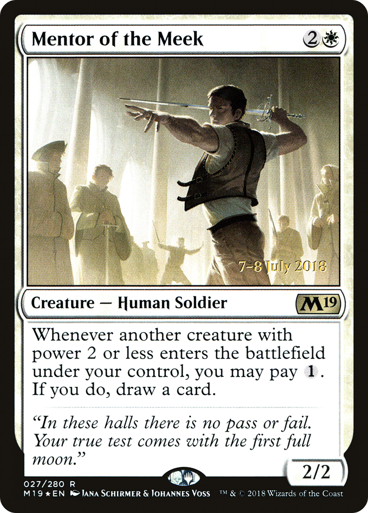 Mentor of the Meek (PM19-27S) - Core Set 2019 Promos Foil - Premium MTG Single from Wizards of the Coast - Just $0.44! Shop now at Game Crave Tournament Store