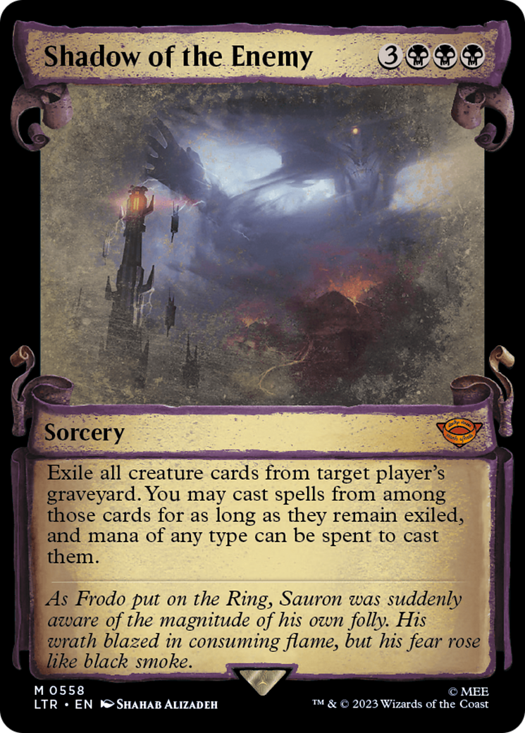 Shadow of the Enemy (LTR-558) - The Lord of the Rings: Tales of Middle-earth: (Showcase) Foil - Premium MTG Single from Wizards of the Coast - Just $2.22! Shop now at Game Crave Tournament Store