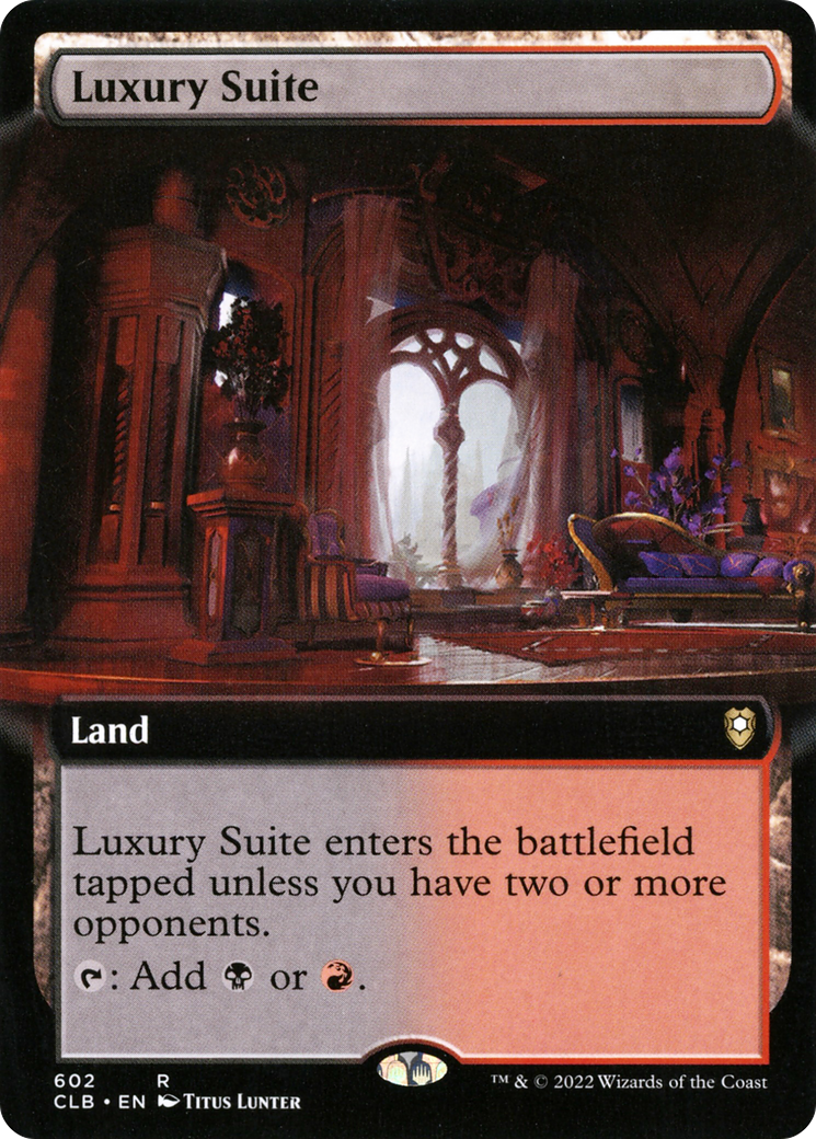 Luxury Suite (CLB-602) - Commander Legends: Battle for Baldur's Gate: (Extended Art) Foil - Premium MTG Single from Wizards of the Coast - Just $3.91! Shop now at Game Crave Tournament Store