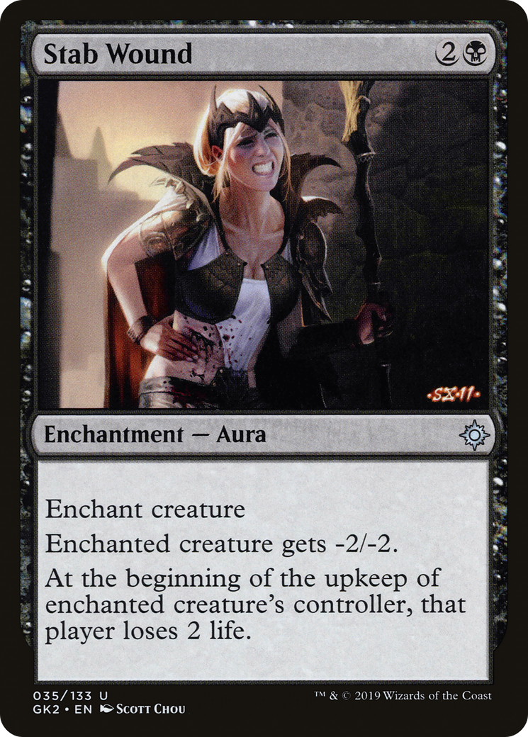 Stab Wound (GK2-035) - RNA Guild Kit - Premium MTG Single from Wizards of the Coast - Just $0.08! Shop now at Game Crave Tournament Store