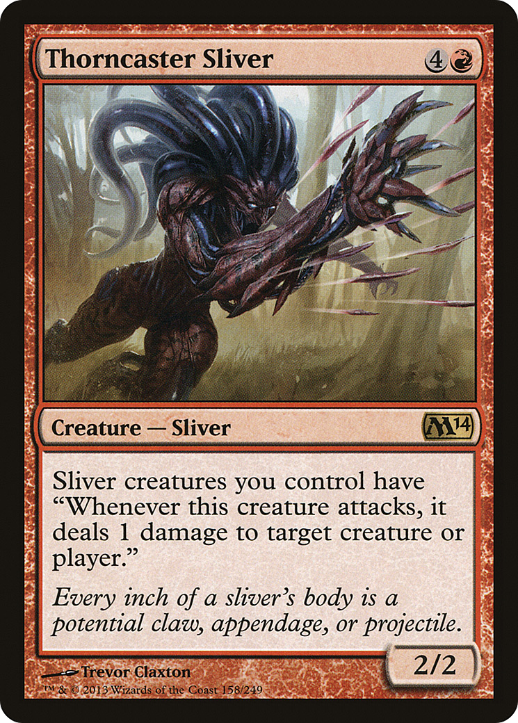 Thorncaster Sliver (M14-158) - Magic 2014 Foil - Premium MTG Single from Wizards of the Coast - Just $1.11! Shop now at Game Crave Tournament Store