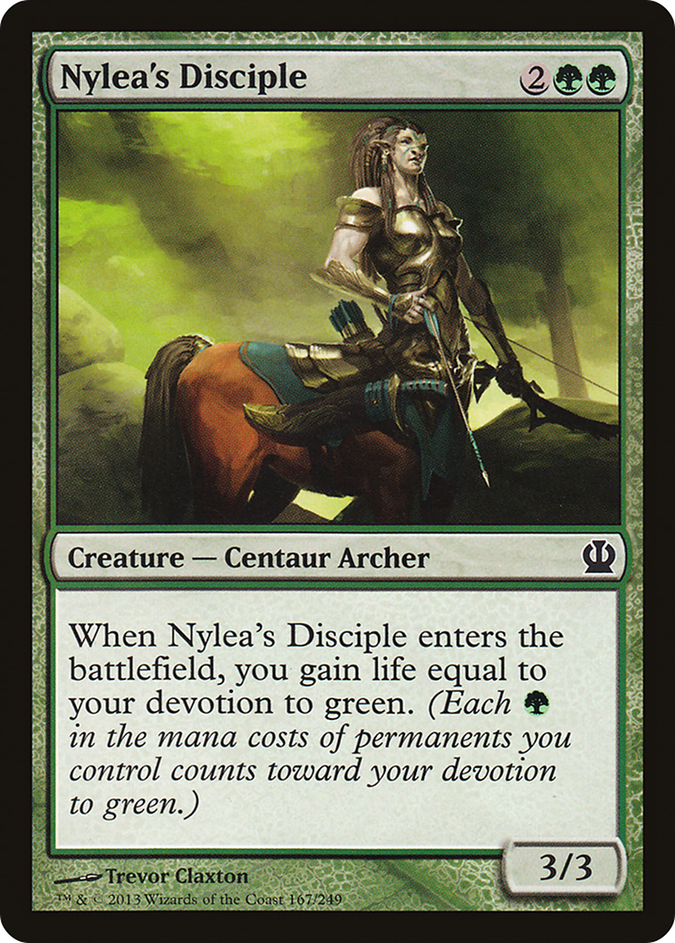 Nylea's Disciple (THS-167) - Theros Foil - Premium MTG Single from Wizards of the Coast - Just $0.11! Shop now at Game Crave Tournament Store