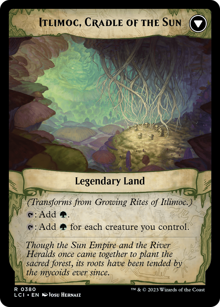 Growing Rites of Itlimoc // Itlimoc, Cradle of the Sun (LCI-380) - The Lost Caverns of Ixalan: (Extended Art) - Premium MTG Single from Wizards of the Coast - Just $1.04! Shop now at Game Crave Tournament Store