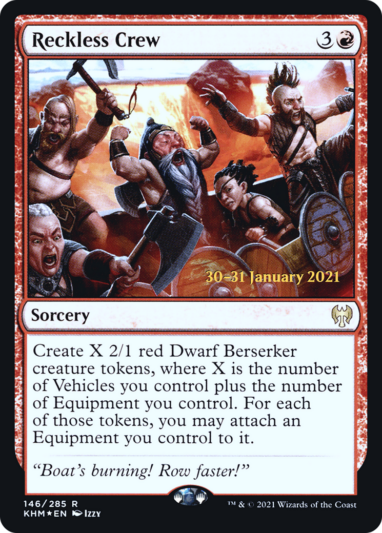 Reckless Crew (PKHM-146S) - Kaldheim Promos Foil - Premium MTG Single from Wizards of the Coast - Just $0.08! Shop now at Game Crave Tournament Store