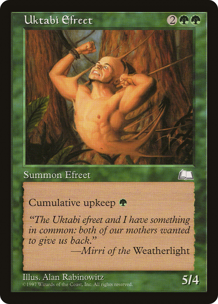 Uktabi Efreet (WTH-143) - Weatherlight - Premium MTG Single from Wizards of the Coast - Just $0.08! Shop now at Game Crave Tournament Store